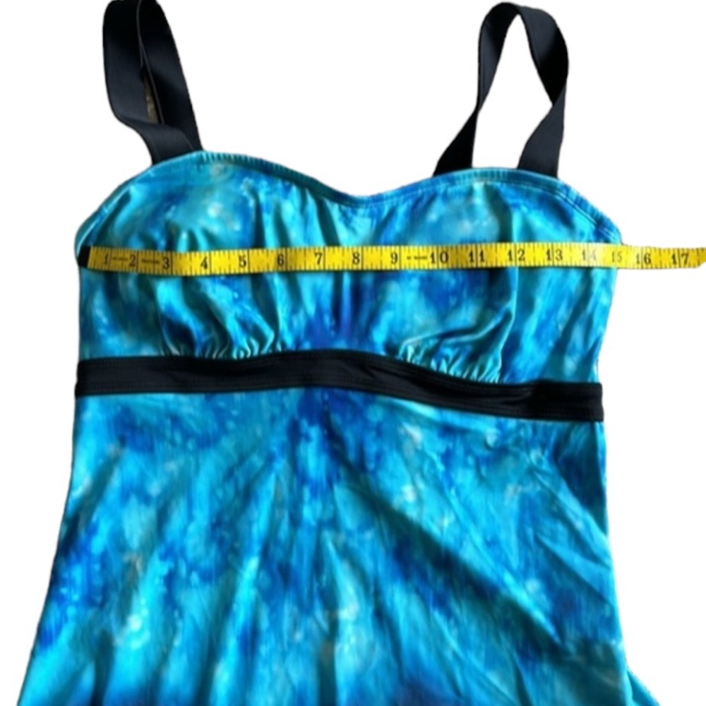 Athleta Blue Bali Pura tie dye blue tankini top &‎ Bali Dolphin Swim Bottoms SET - Picture 12 of 16